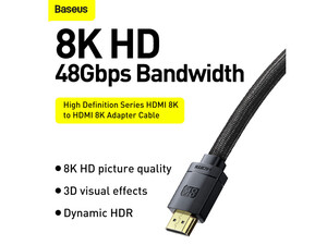 کابل اچ‌دی‌ام‌آی 5 متری بیسوس Baseus HDMI 8K to HDMI 8K Cable WKGQ040201