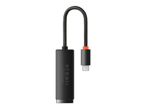 خرید آداپتور شبکه خارجی USB Type-C سری  RJ 45 1Gbps مشکی Baseus Lite Series external USB Type C network adapter - RJ-45 1Gbps (1000Mbps) black (WKQX000301)