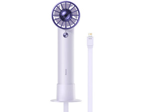 قیمت پنکه دستی و پاوربانک 4000 لایتنینگ بیسوس Baseus Handheld Fan With Power Bank Lightning Cable ACFX010003