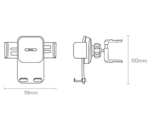 هولدر گوشی موبایل داخل خودرو بیسوس Baseus gravity car phone mount holder air vent SUYK000212