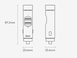 شارژر فندکی و اف ام پلیر خودرو بیسوس Baseus CRNLZ01 FM transmitter car charger