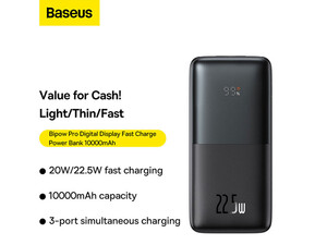 پاوربانک شارژ سریع 10000 بیسوس Baseus Bipow Pro Power Bank 22.5W PPBD040001