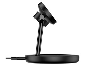 شارژر بی‌سیم مگنتی و پایه نگهدارنده موبایل 3 در 1 بیسوس Baseus Wireless Charger Holder Swan 20W WXTE000101