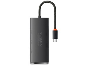 خرید هاب چهار پورت یواس‌بی همراه کابل 25 سانتی‌متری تایپ‎سی بیسوس Baseus Hub Lite Series 4-Port USB-A WKQX030301