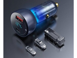 شارژر فندکی فست خودرو بیسوس Baseus Digital Display QC+PPS Dual Quick Charger Car Charger 65W TZCCKX-0G