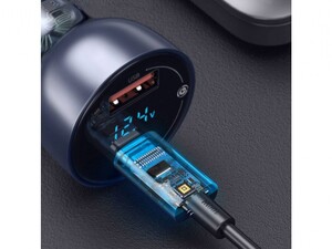 شارژر فندکی فست خودرو بیسوس Baseus Digital Display QC+PPS Dual Quick Charger Car Charger 65W TZCCKX-0G