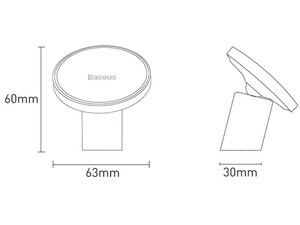 پایه نگهدارنده آهنربایی گوشی داخل خودرو بیسوس Baseus Magnetic Car Mount For Dashboard and Air Outlet