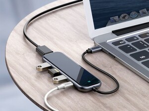 هاب پنج پورت بیسوس Baseus Multi-functional HUB  Type-C to 3xUSB3.0+HDMI+PD