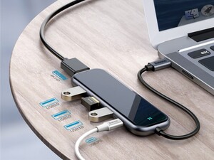 هاب پنج پورت بیسوس Baseus Multi-functional HUB  Type-C to 3xUSB3.0+HDMI+PD