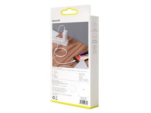 کابل شارژ سریع و انتقال داده لایتنینگ بیسوس Baseus Mini White Lightning Cable 1m 2.4A