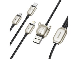 کابل سه سر طرح گاو بیسوس Baseus Year of the Ox One-for-three Data Cable