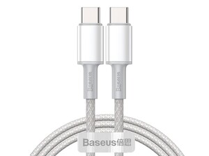 کابل شارژ و انتقال داده  فست شارژ تایپ سی به تایپ سی بیسوس Baseus High Density Braided Type-C to Type-C Cable Fast Charging 100W 1m