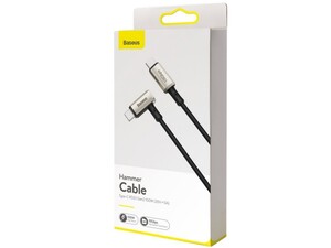 قیمت کابل شارژ سریع و انتقال داده تایپ سی به تایپ سی بیسوس Baseus Hammer Cable Type-c PD 1.5M در جانبی