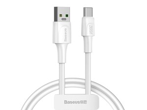 کابل شارژ سریع و انتقال داده تایپ سی بیسوس Baseus White Series VOOC Type-C Cable 1M