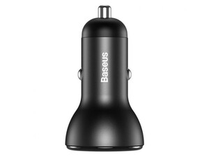 شارژر فندکی سریع دو پورت با کابل شارژ بیسوس Baseus Digital Display PPS Quick Car Charger