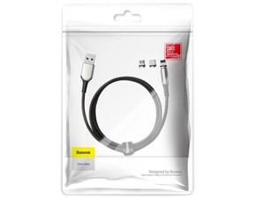 خرید کابل شارژ و انتقال داده 2 متری آهنربایی به همراه سه کانکتور بیسوس Baseus Zinc Magnetic CablE Kit 2M