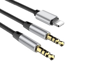 کابل صدا دو سر بیسوس Baseus L33 iP&3.5mm to 3.5mm AUX Audio Cable