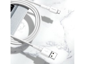 کابل شارژ میکرو یو اس بی بیسوس Baseus Mini White Micro USB Cable 1M/2.4A