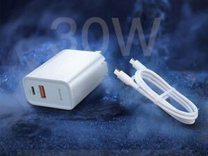 کابل تایپ سی و آداپتور فست شارژ 30 وات بیسوس Baseus BS-CH905 Quick Travel Charger