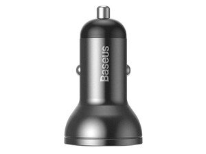 شارژر فندکی دو پورت بیسوس Baseus Digital Display Car Charger Dual USB