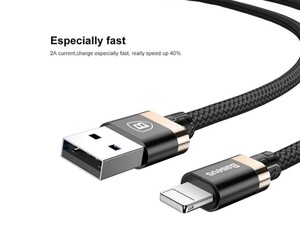 کابل شارژ لایتنینگ اپل بیسوس Baseus Golden Belt Lightning Cable 1m