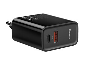 آداپتور فست شارژ 30 وات بیسوس Baseus BS-EU905 USB-C/USB-A Quick Travel Charger