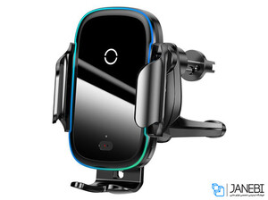 پایه نگهدارنده و شارژر وایرلس بیسوس Baseus Light Electric Car Holder Wireless Charger