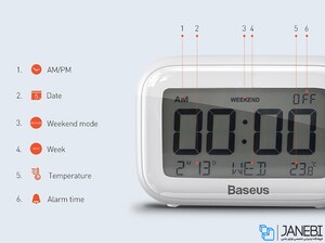 ساعت رومیزی بیسوس Baseus Subai Clock ACLK-A02