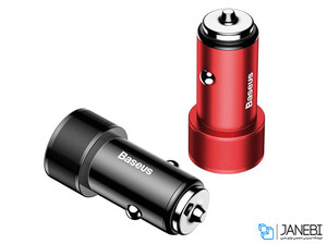 شارژر فندکی دو پورت سریع بیسوس Baseus Small Screw Dual USB Quick Car Charger