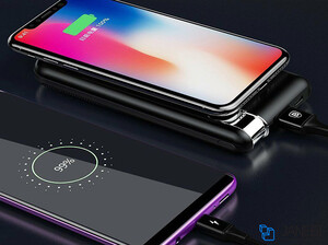 پاور بانک و شارژر وایرلس بیسوس Baseus Thin Version 10000mAh Wireless Charging Power Bank