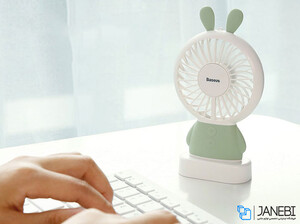 پنکه قابل شارژ دستی و رومیزی بیسوس Baseus Exquisite Rabbit Fan