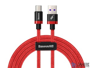 کابل تایپ سی سریع بیسوس Baseus Purple Gold Red Flash Type-C Cable 2m