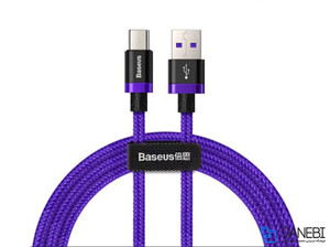 کابل تایپ سی سریع بیسوس Baseus Purple Gold Red Flash Type-C Cable 2m