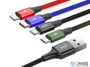 کابل 4 سر بیسوس Baseus Rapid series 4 in 1 Cable