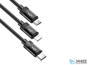 کابل شارژ چند منظوره سه سر بیسوس Baseus Data Faction 3-in-1 Cable