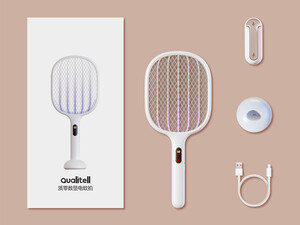 بهترین حشره کش شیائومی  Xiaomi Qualitell S1 Digital Display Electric Mosquito Swatter Racket ZSS210903