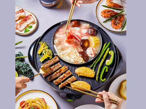 کیفیت قیمت اجاق برقی به همراه دیگ درب شیشه ای LIVEN Electric Grill Hot Pot with Glass Lid SK-J3201