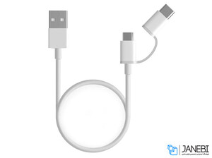 کابل شارژ و انتقال داده دو سر شیائومی Xiaomi Micro USB And Type-C Cable SJX02ZM