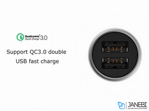 شارژر فندکی سریع شیائومی Xiaomi CZCDQ02ZM QC3.0 Metal Car Charger