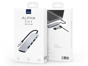 خرید هاب تایپ سی 5 پورت ویوو WiWU 5 in 1 Usb C Hub Alpha 541BC