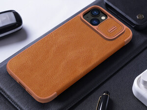 گارد کلاسوری آیفون 15 نیلکین Nillkin Apple iPhone 15 Qin Pro leather case