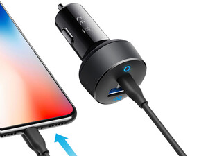 خرید شارژر فندکی دو پورت فست شارژر خودرو انکر Anker A2721HF1 PowerDrive PD 2 Port USB-C Car Charger