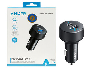 قیمت شارژر فندکی دو پورت فست شارژر خودرو انکر Anker A2721HF1 PowerDrive PD 2 Port USB-C Car Charger