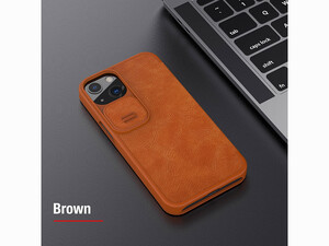 کیف چرمی نیلکین آیفون 13 Nillkin Apple iPhone 13 Qin Pro leather case