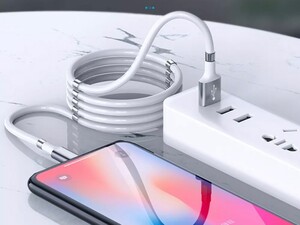 کابل شارژ 1.8 متری لایتنینگ راک مدل ROCK Magnetic Silicon Lightning Charge