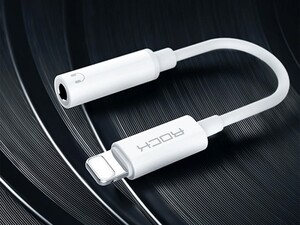 مبدل لایتنینگ به جک 3.5 میلیمتری راک Rock RCB0665 Lightning To Audio Adapter Cable