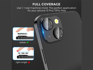 کیفیت محافظ لنز فلزی آها استایل  مناسب برای آیفون 13 و آیفون 13 مینی      AhaStyle WG62-1 Camera Lens Protector Metal camera frame for iPhone 13