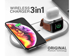 شارژر وایرلس سریع گوشی و اپل واچ و ایرپاد ارلدام Earldom ET-WC9 3in1 Wireless Charger