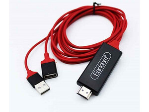 کابل اچ دی ام آی و شارژر ارلدام Earldom USB To HDMI HDTV Cable ET-W8 1M