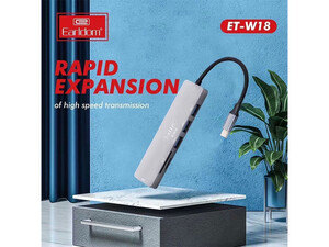 هاب و کارت خوان تایپ سی ارلدام Earldom ET-W19 Type-C Hub